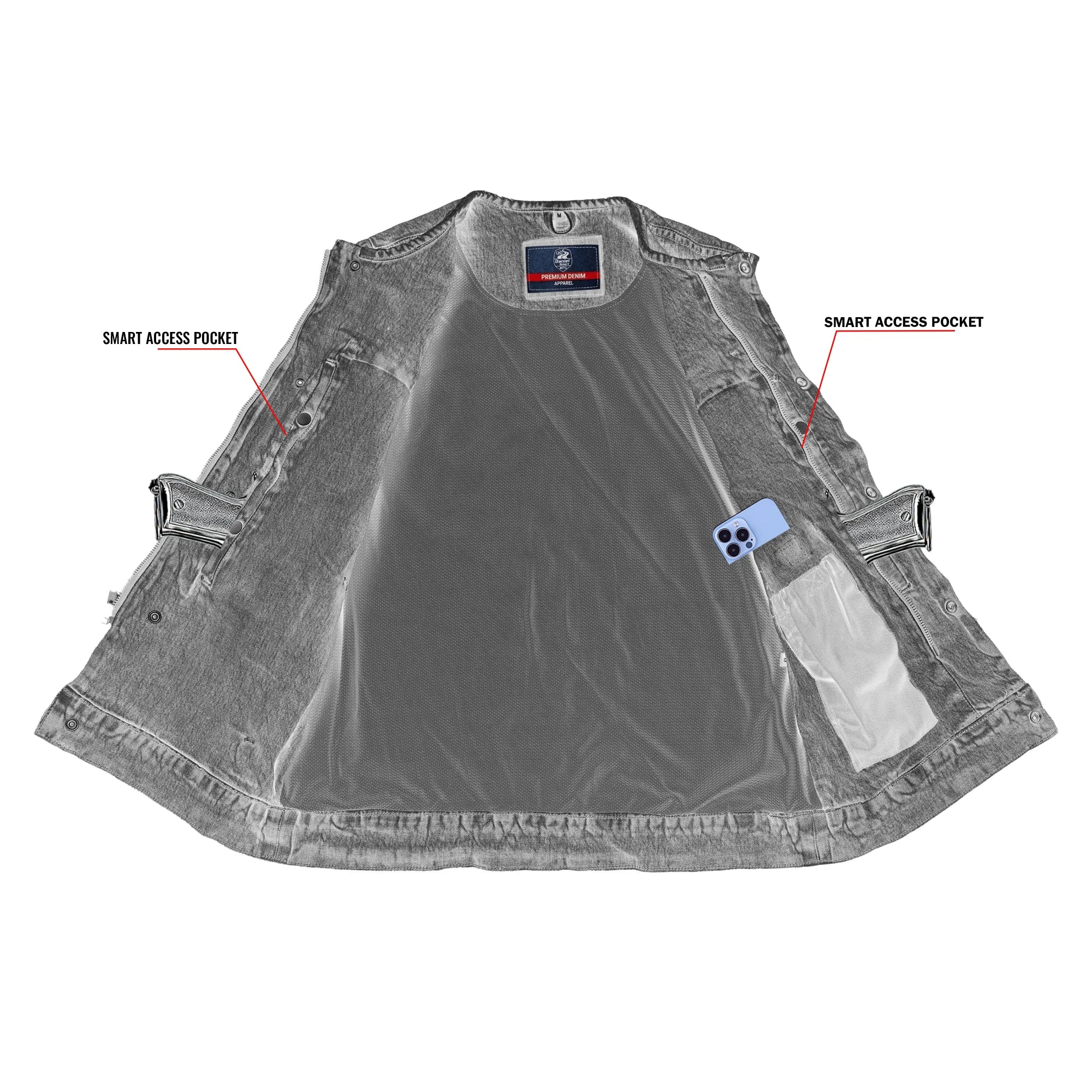 Mad Max Men's Denim Motorcycle Vest
