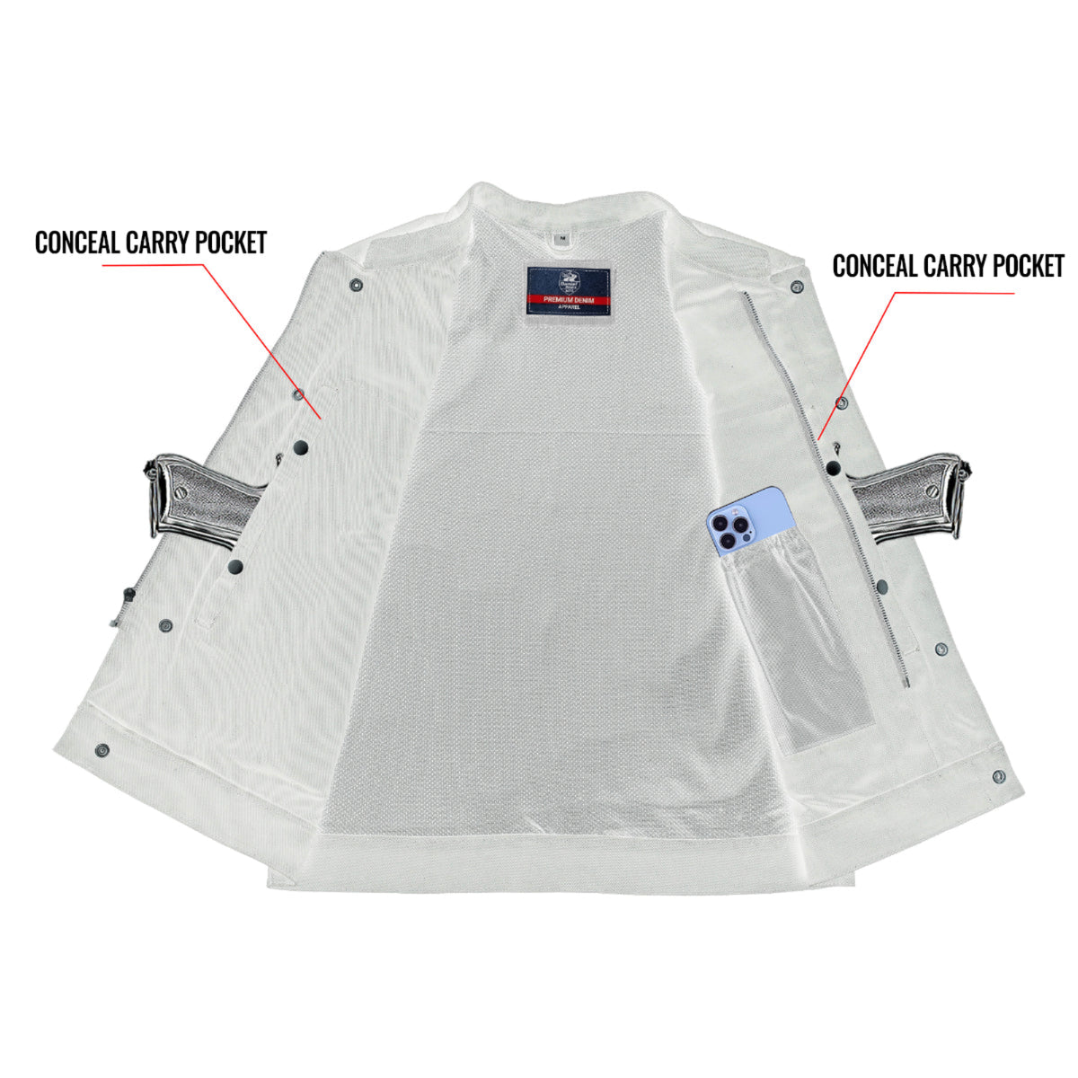 Axel Men's Denim Motorcycle Vest