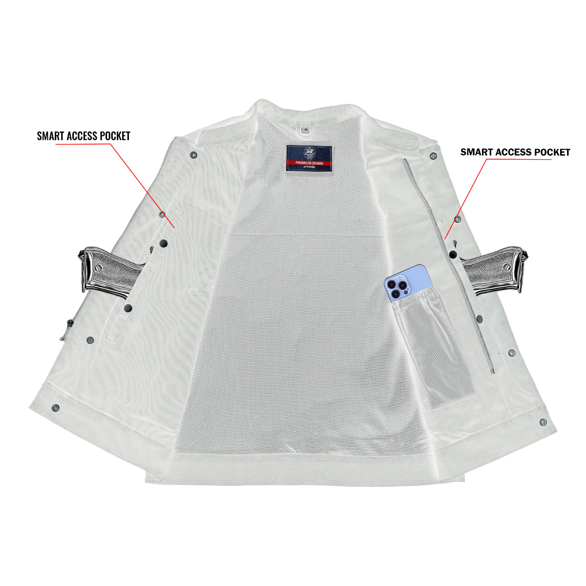 Axel Men's Denim Motorcycle Vest