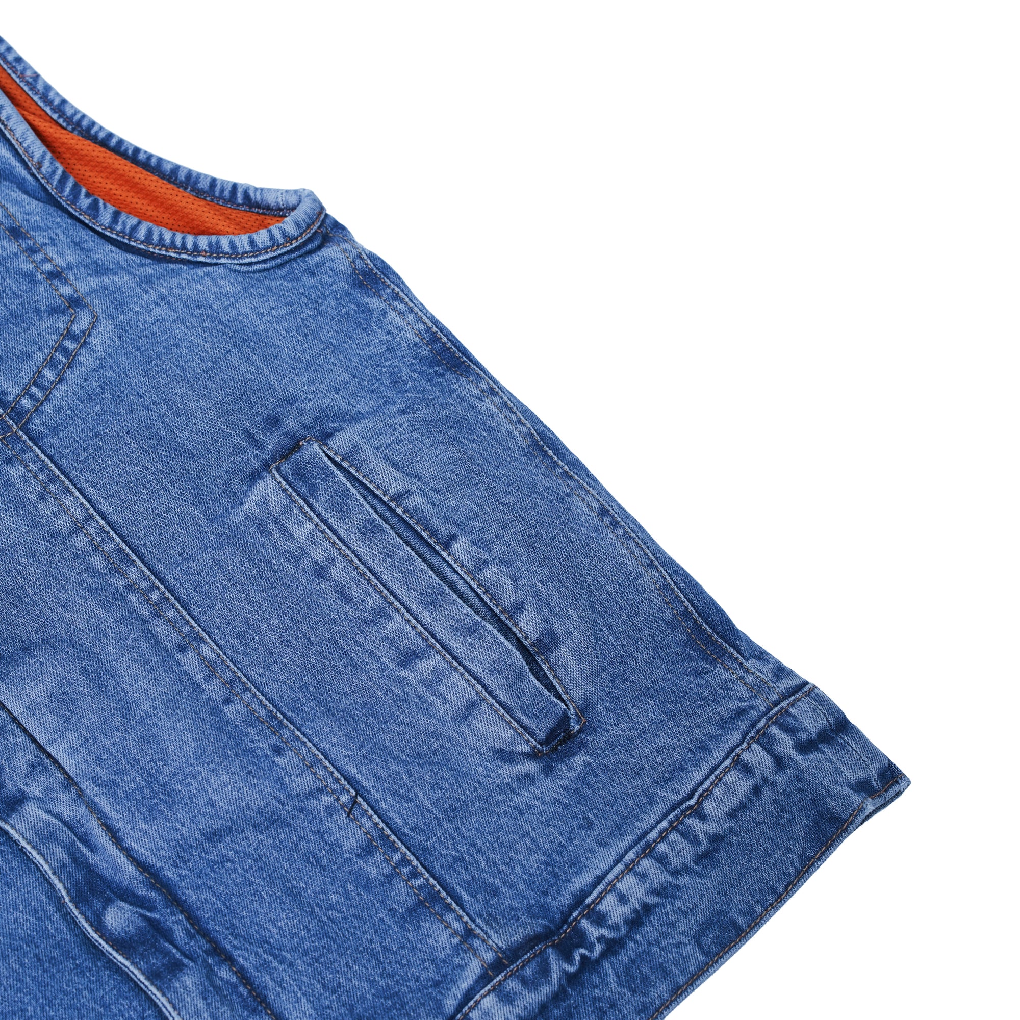 Axel Men's Denim Motorcycle Vest
