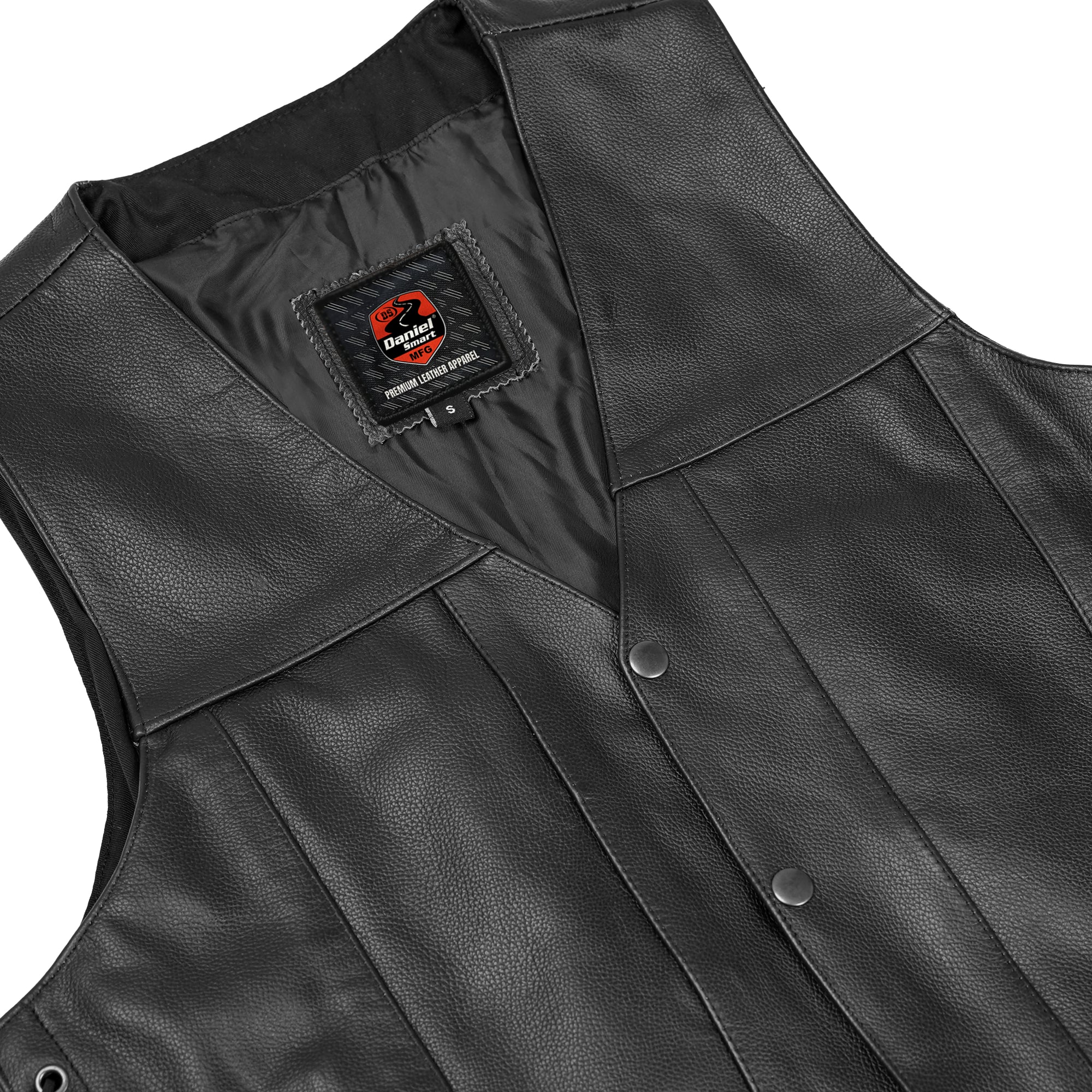 Stashon Men's Motorcycle Leather Vest