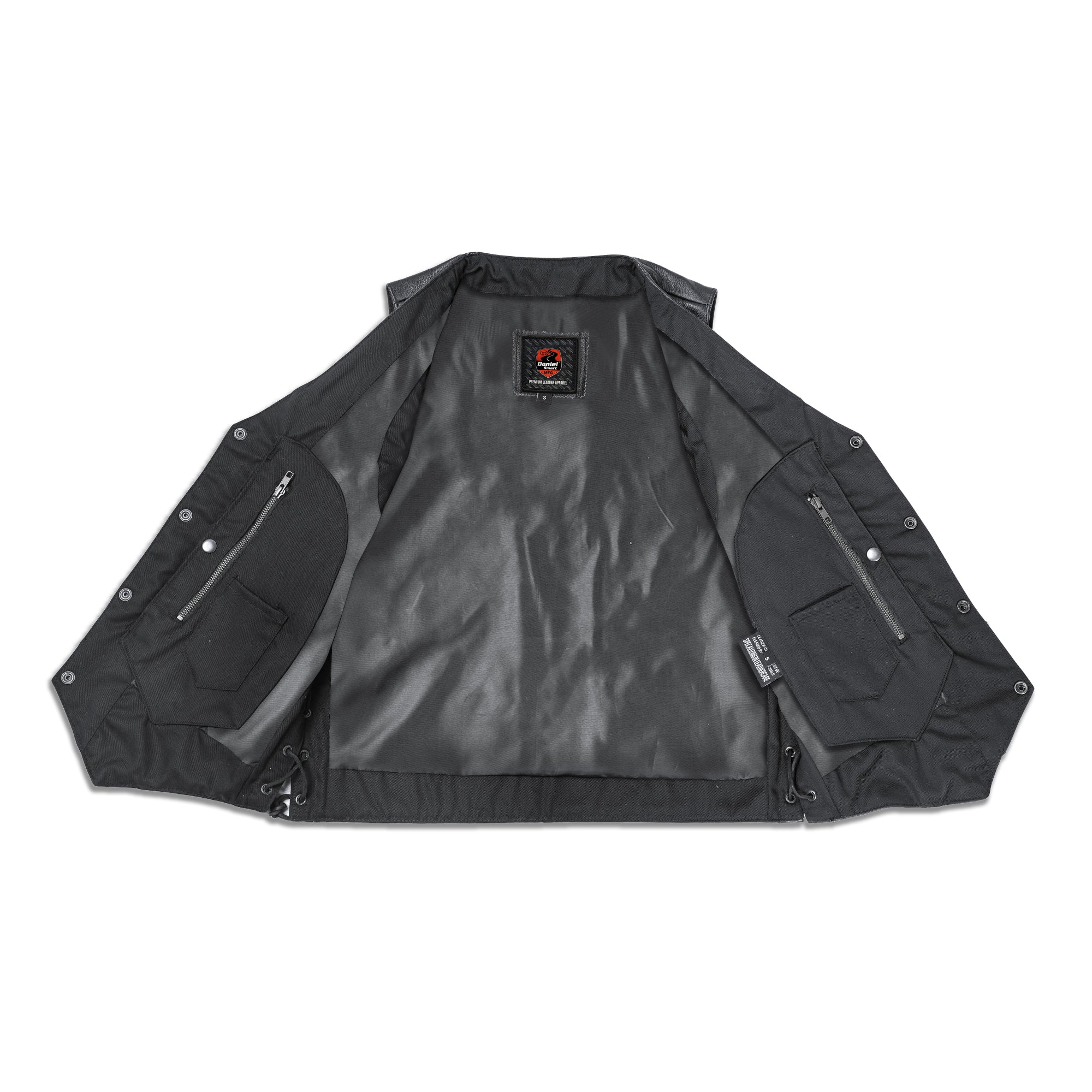 Stashon Men's Motorcycle Leather Vest