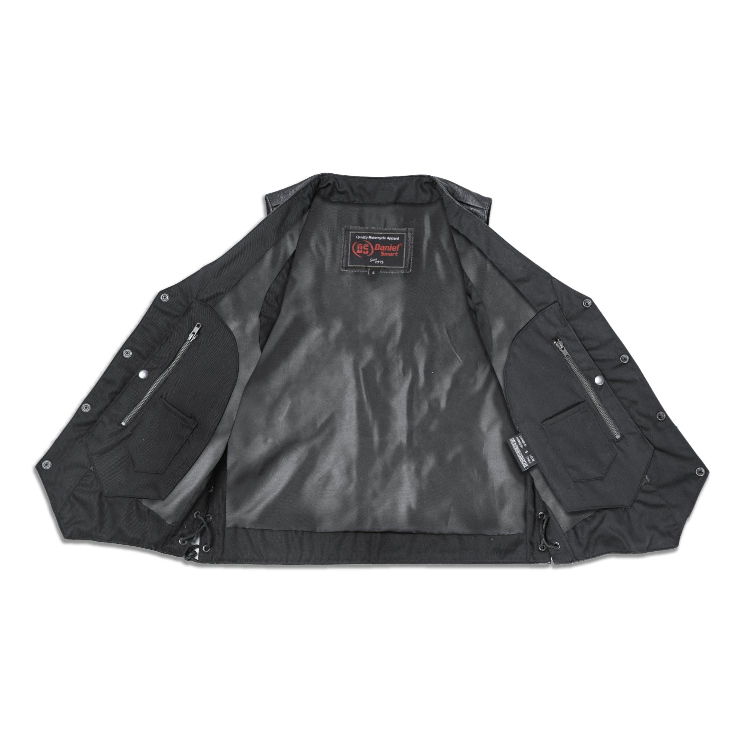 Stashon Men's Motorcycle Leather Vest