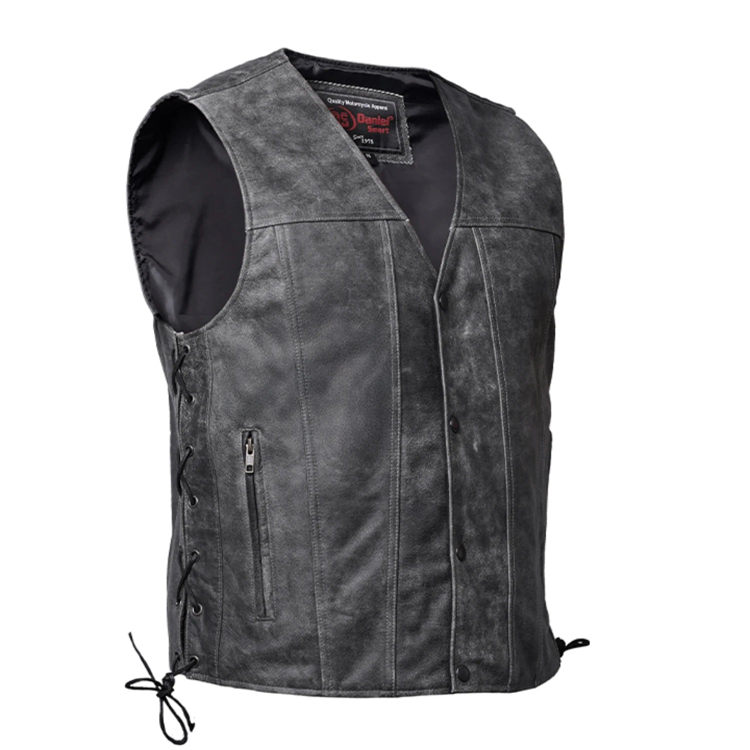 Ashra Men's Motorcycle Leather Vest