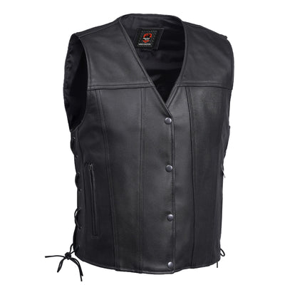 Trailox Men's Motorcycle Leather Vest