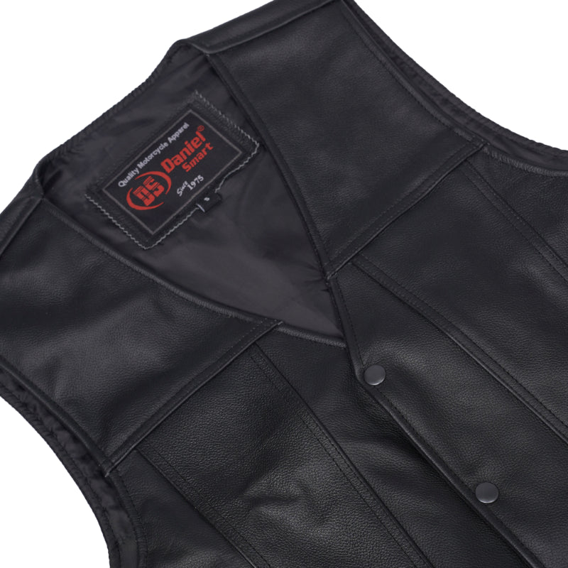Trailox Men's Motorcycle Leather Vest