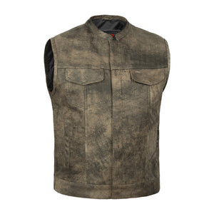 Toretto Men's Motorcycle Leather Vest