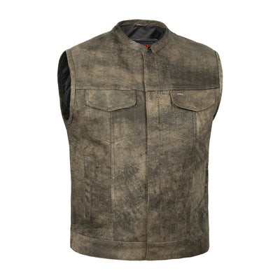 Toretto Men's Motorcycle Leather Vest