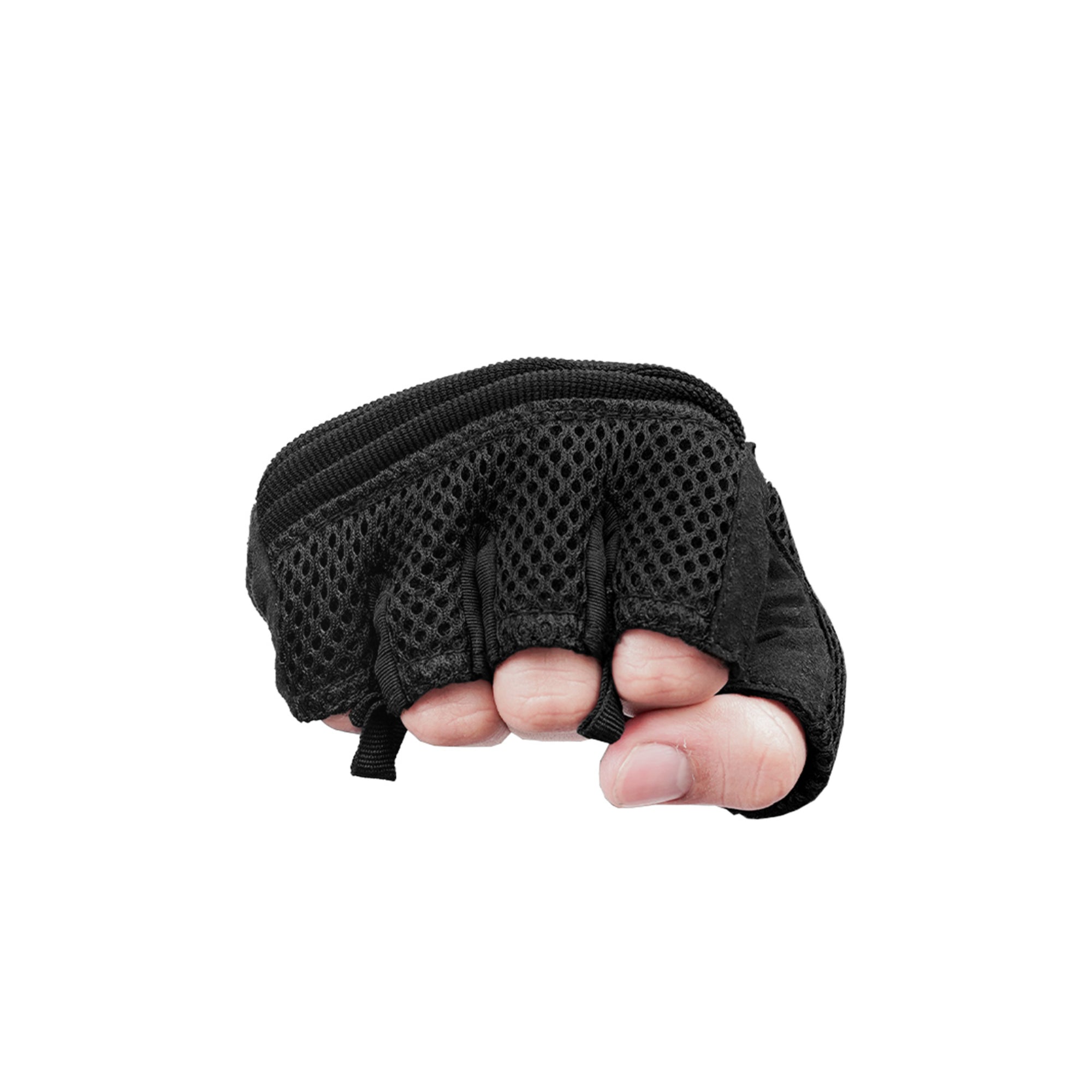 Compact Rage - Men's Leather Motorcycle Fingerless Gloves