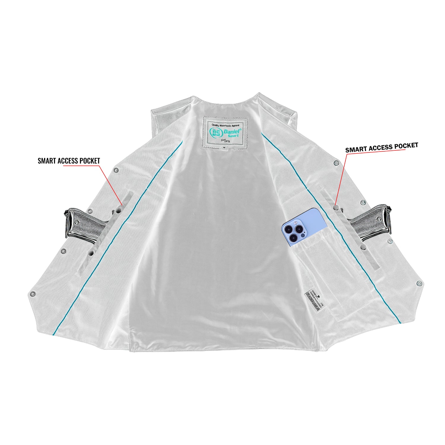 Strider Men's Motorcycle Leather Vest