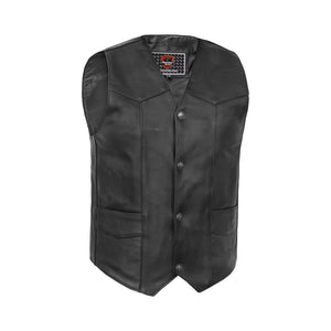Singra Men's Motorcycle Leather Vest