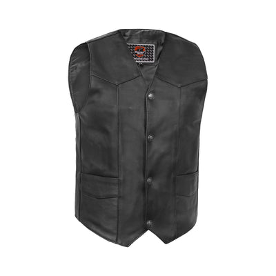 Singra Men's Motorcycle Leather Vest