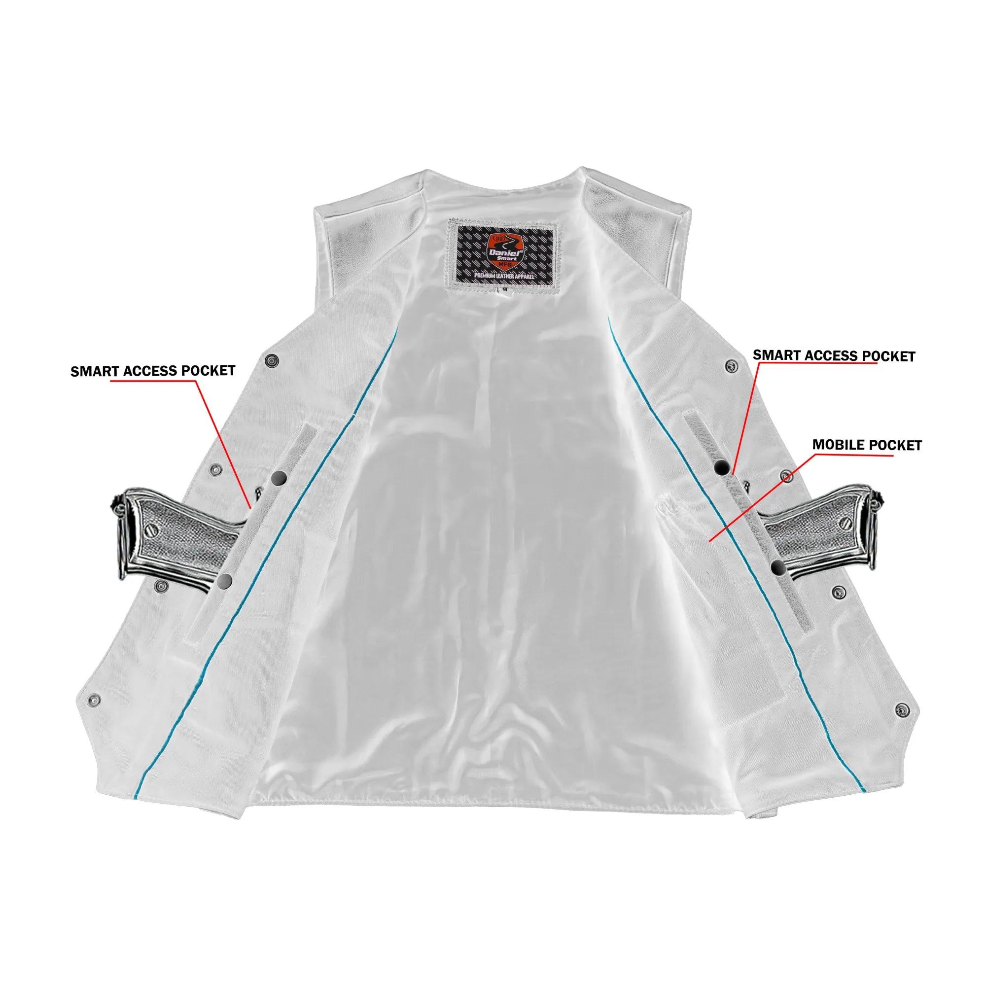 Singra Men's Motorcycle Leather Vest
