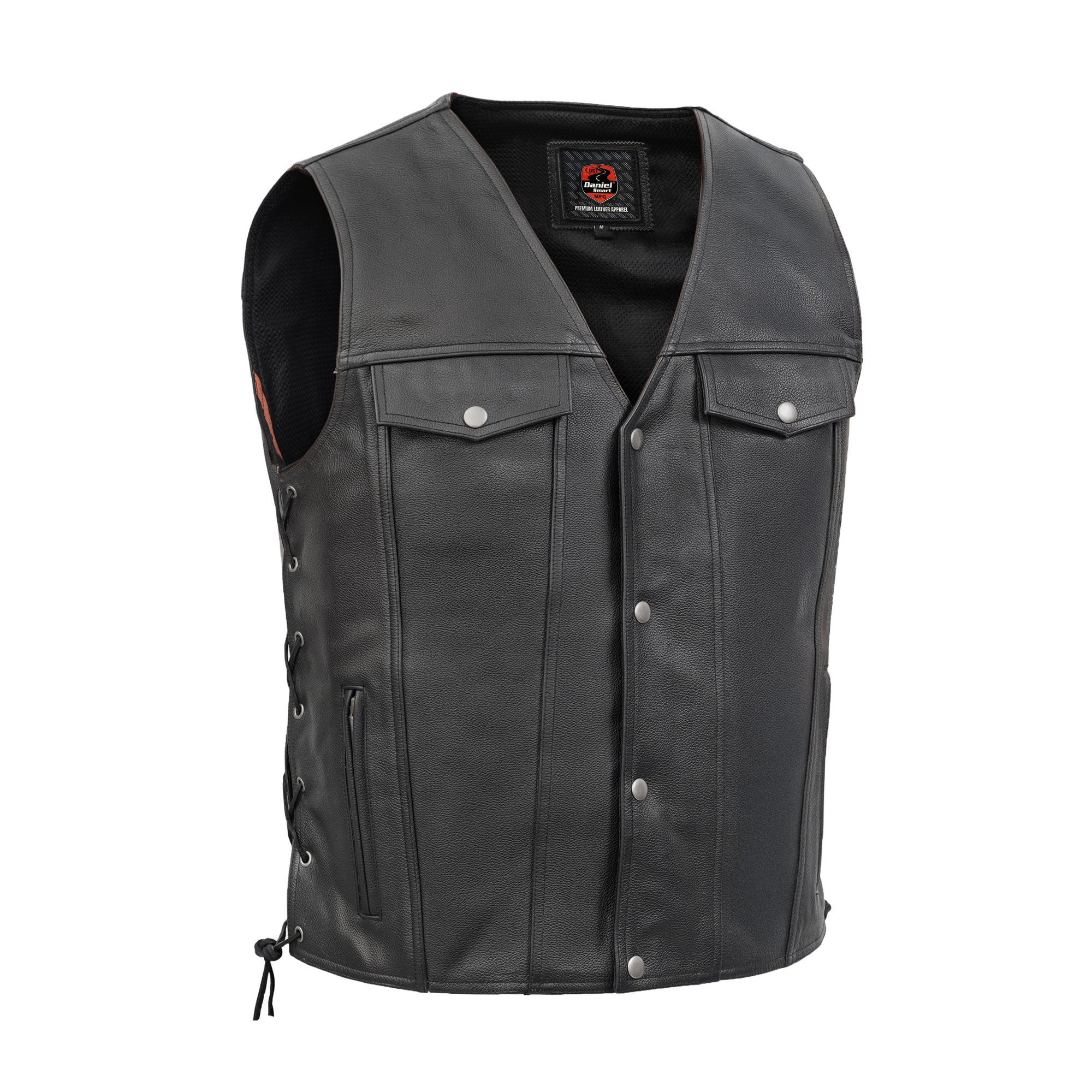 Stormer Men's Motorcycle Leather Vest
