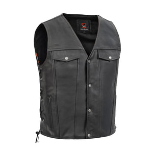 Stormer Men's Motorcycle Leather Vest