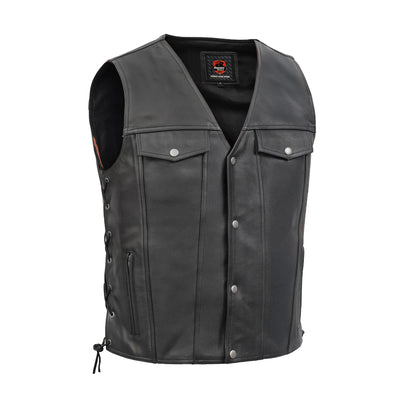 Stormer Men's Motorcycle Leather Vest