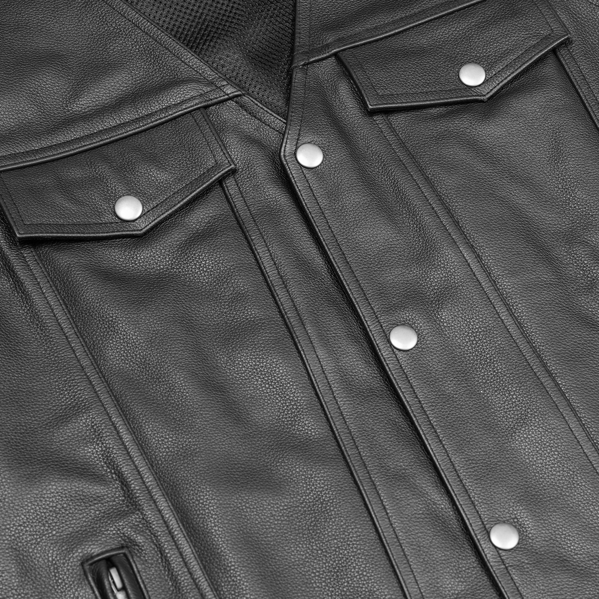 Stormer Men's Motorcycle Leather Vest
