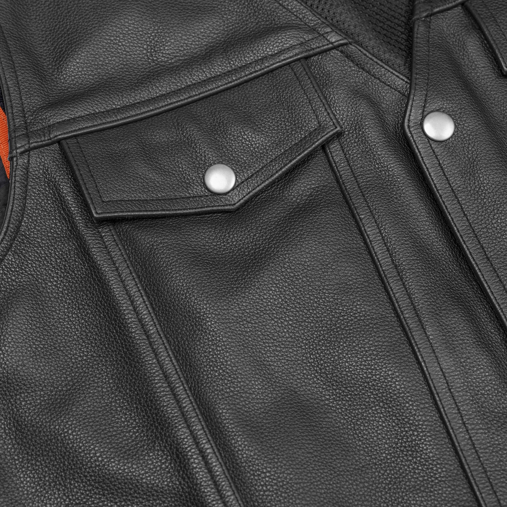Stormer Men's Motorcycle Leather Vest