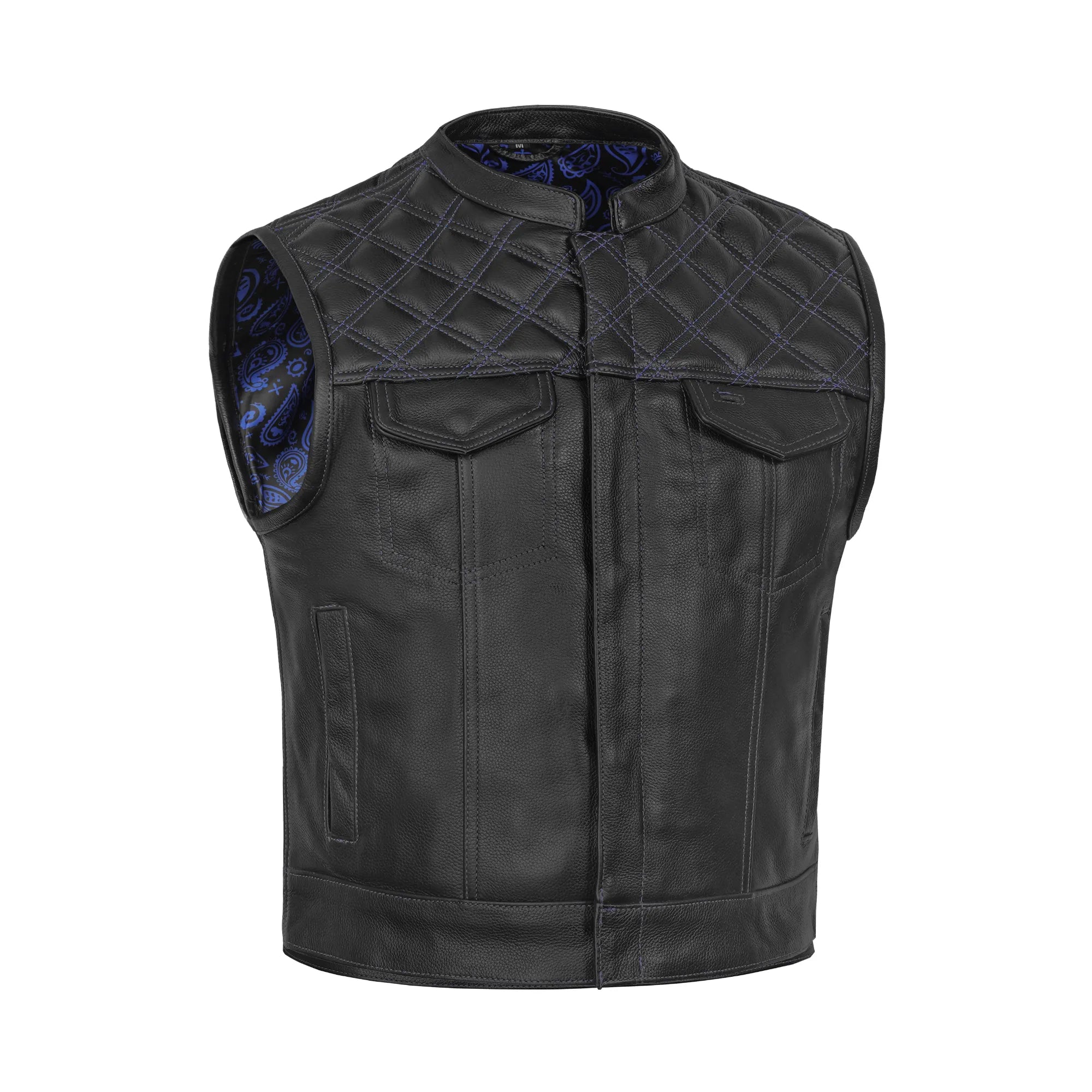 Odin Grim Men's Motorcycle Leather Vest