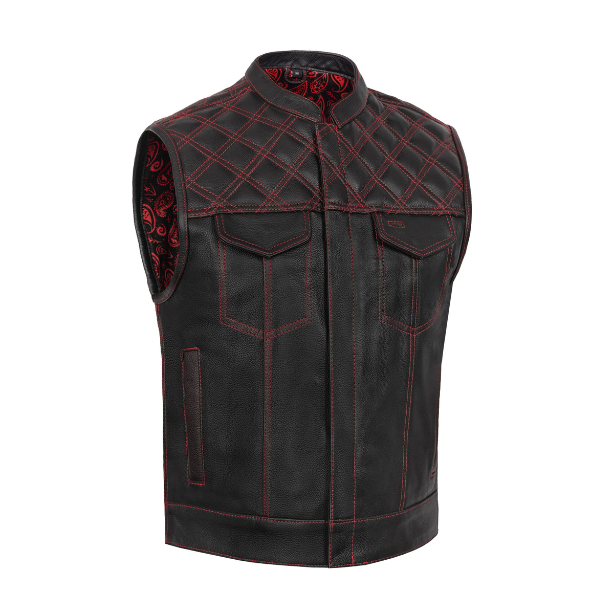 Hellfire - Men's Style Leather Motorcycle Vest