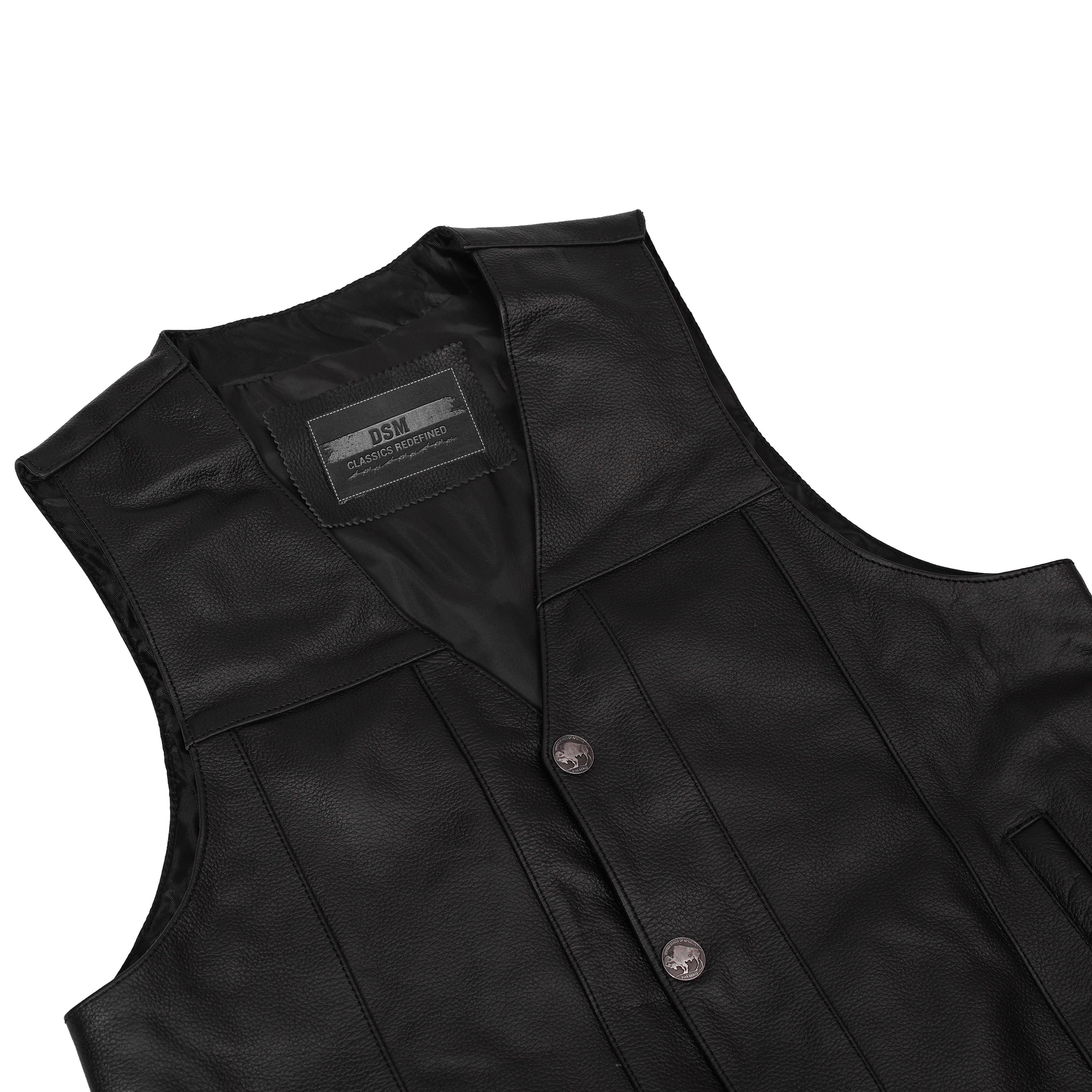 Trinity Men's Motorcycle Leather Vest