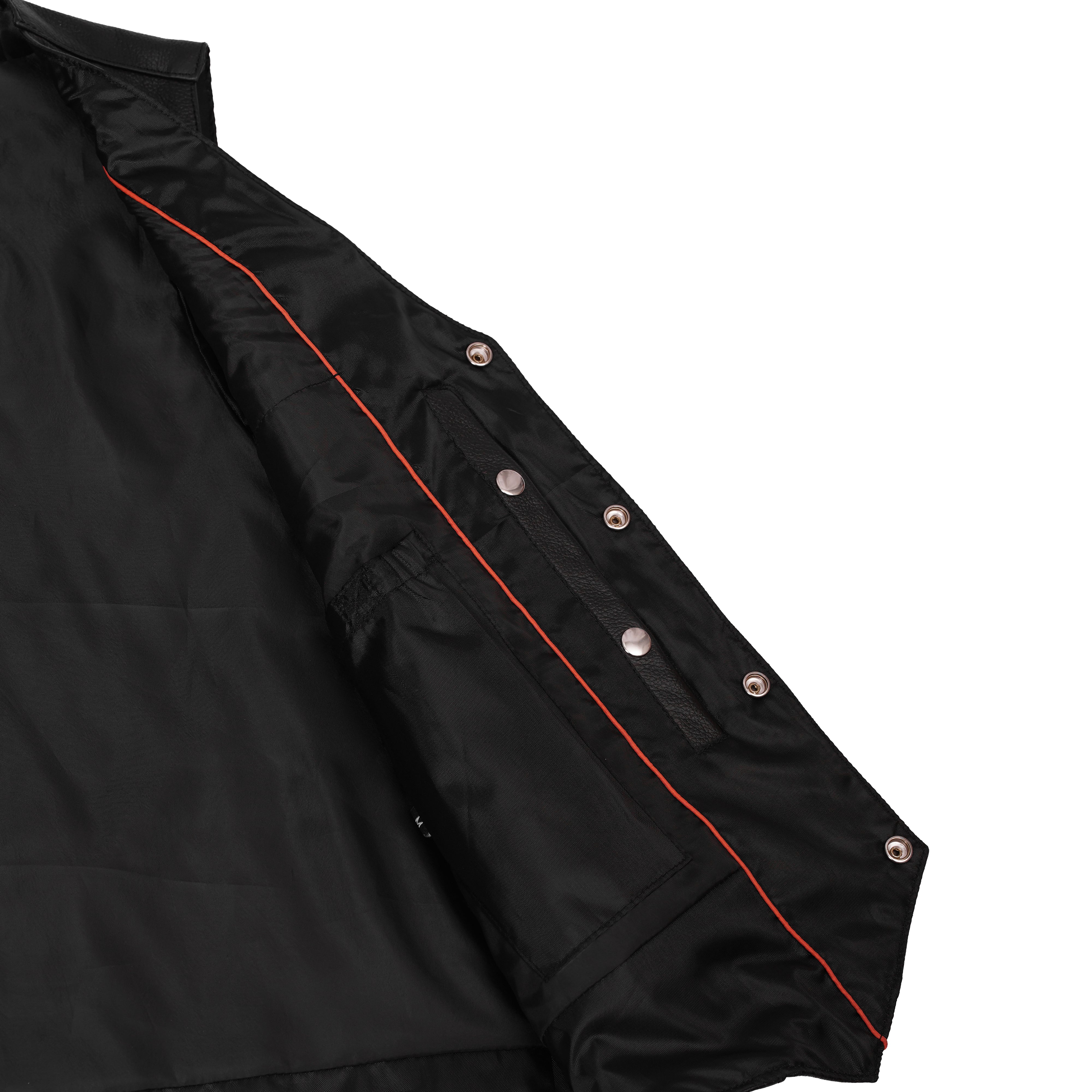 Trinity Men's Motorcycle Leather Vest