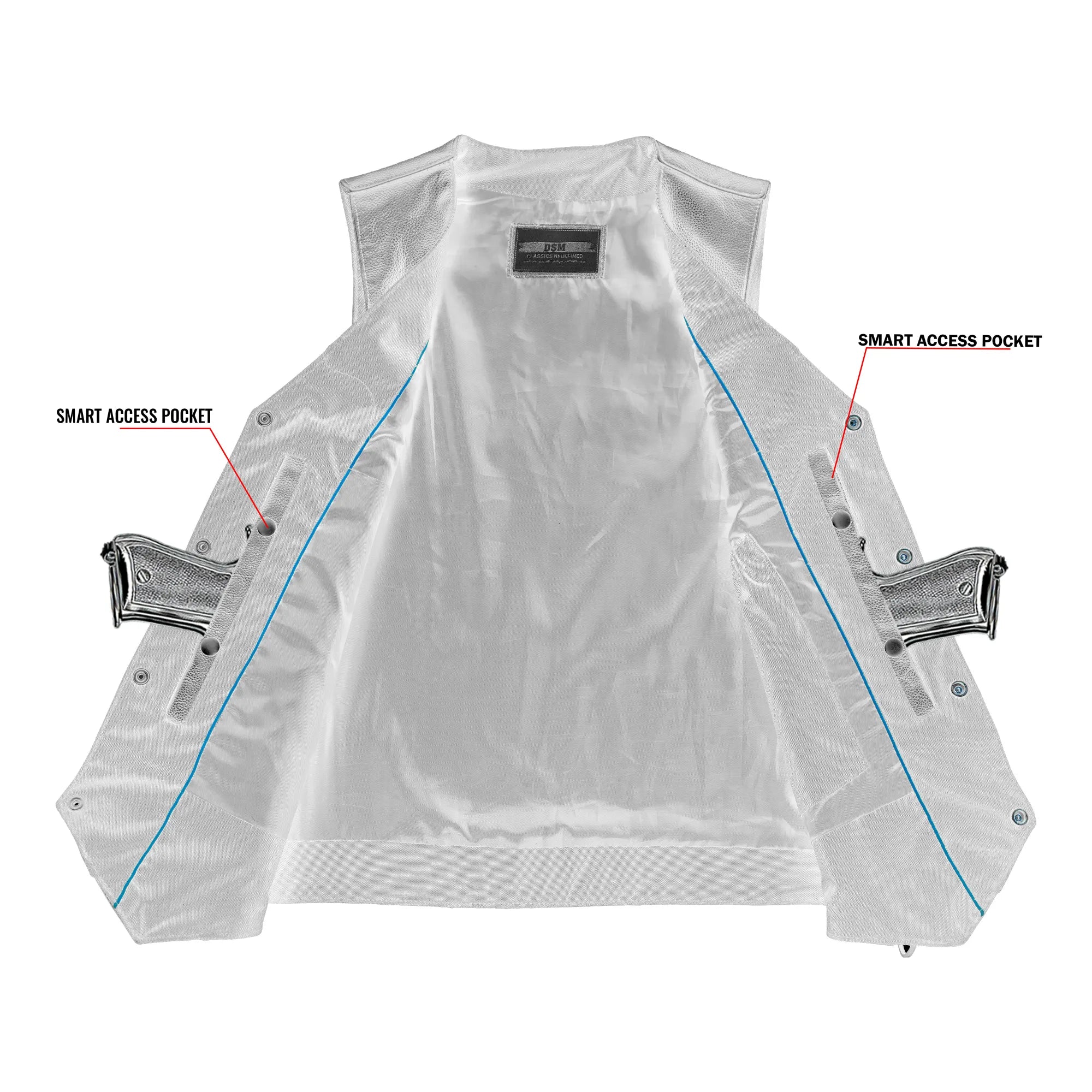 Bullock Men's Motorcycle Leather Vest