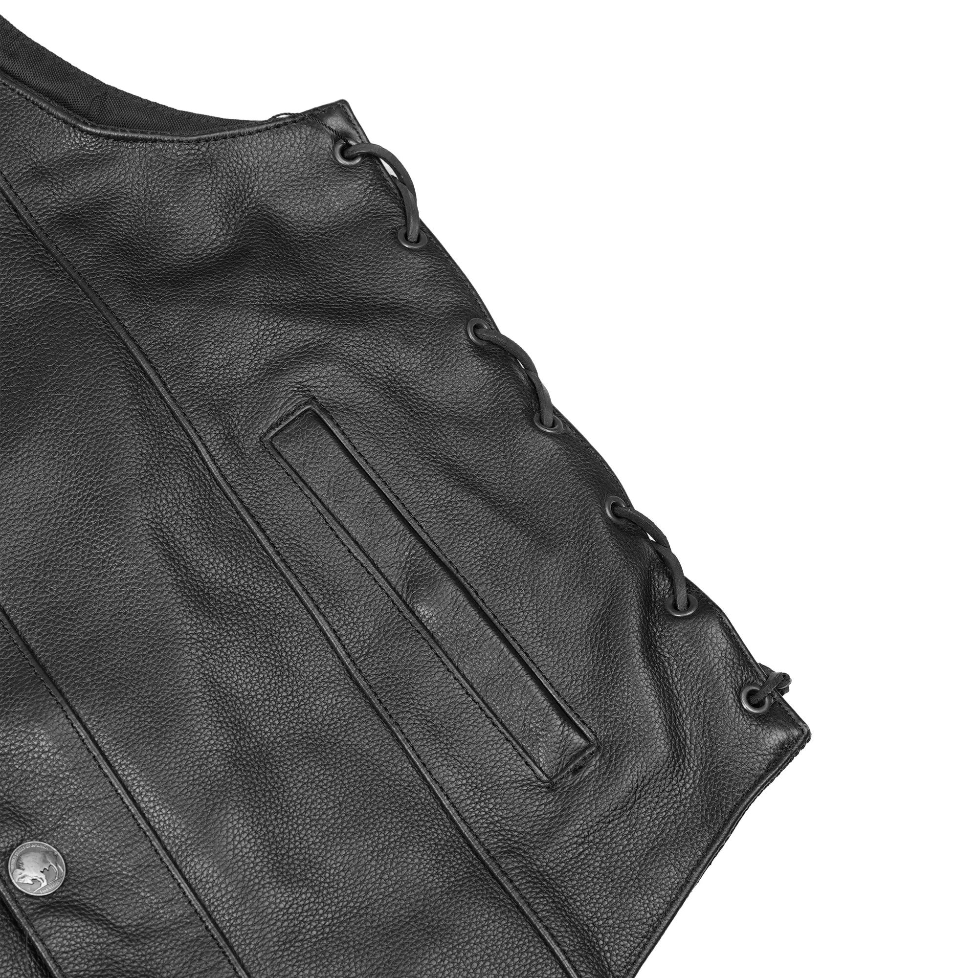 Bullock Men's Motorcycle Leather Vest