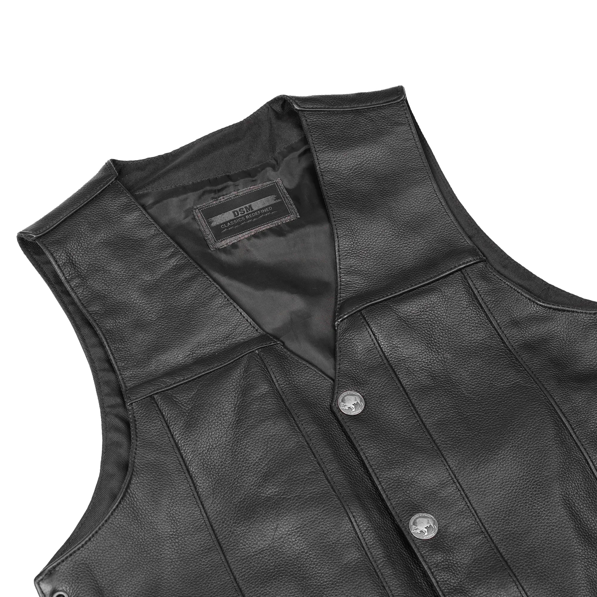 Bullock Men's Motorcycle Leather Vest