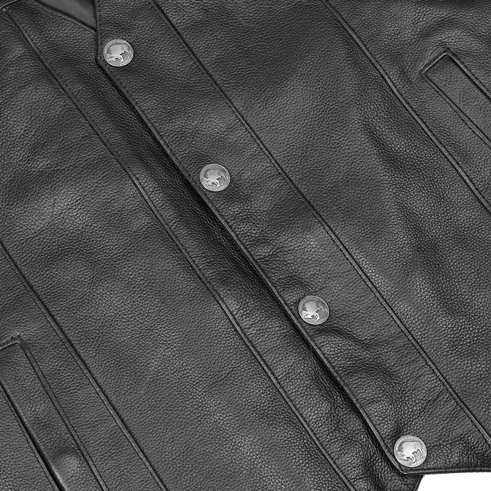 Bullock Men's Motorcycle Leather Vest