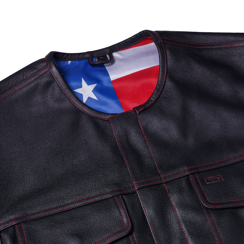 Stitchon - Men's Motorcycle Leather Vest
