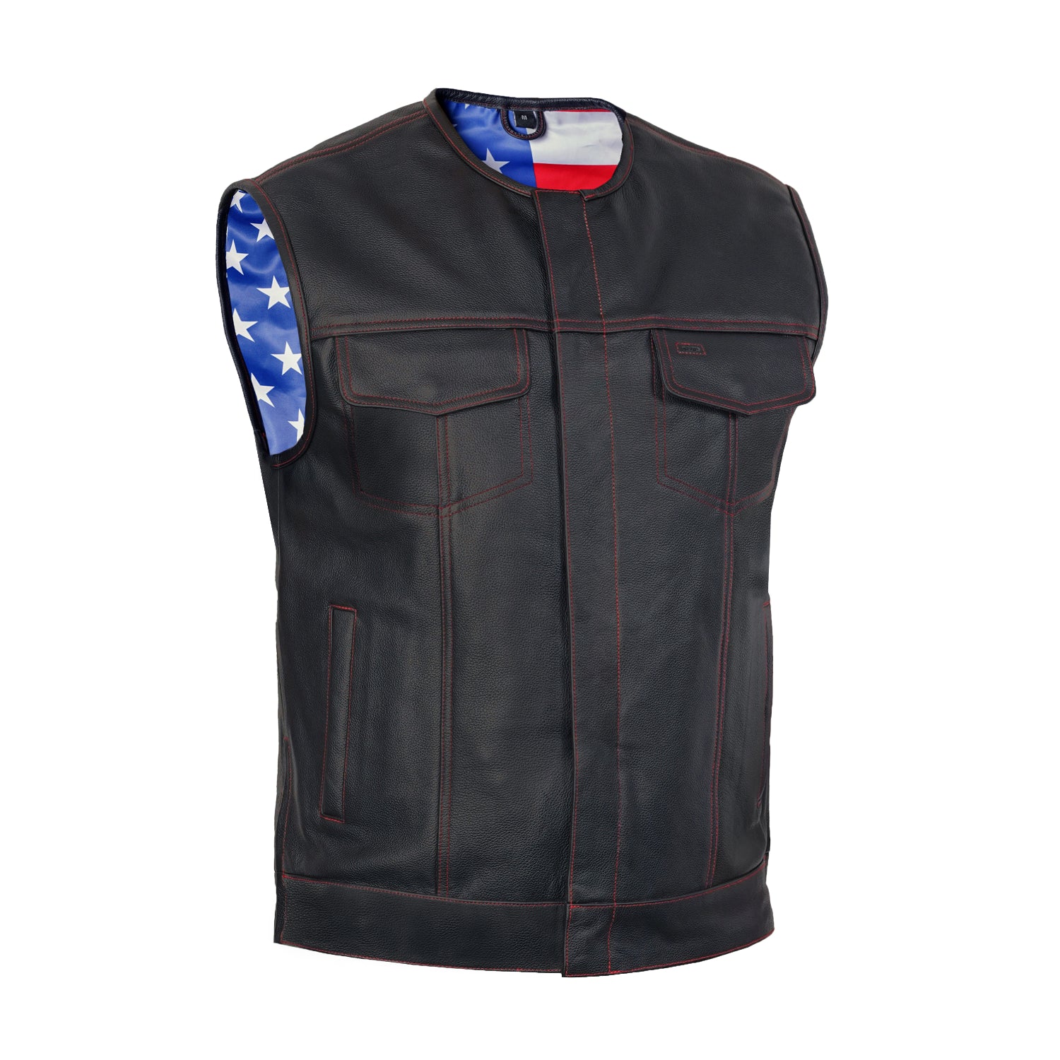 Stitchon™ Men's Motorcycle Leather Vest