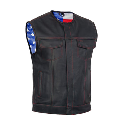 Stitchon™ Men's Motorcycle Leather Vest