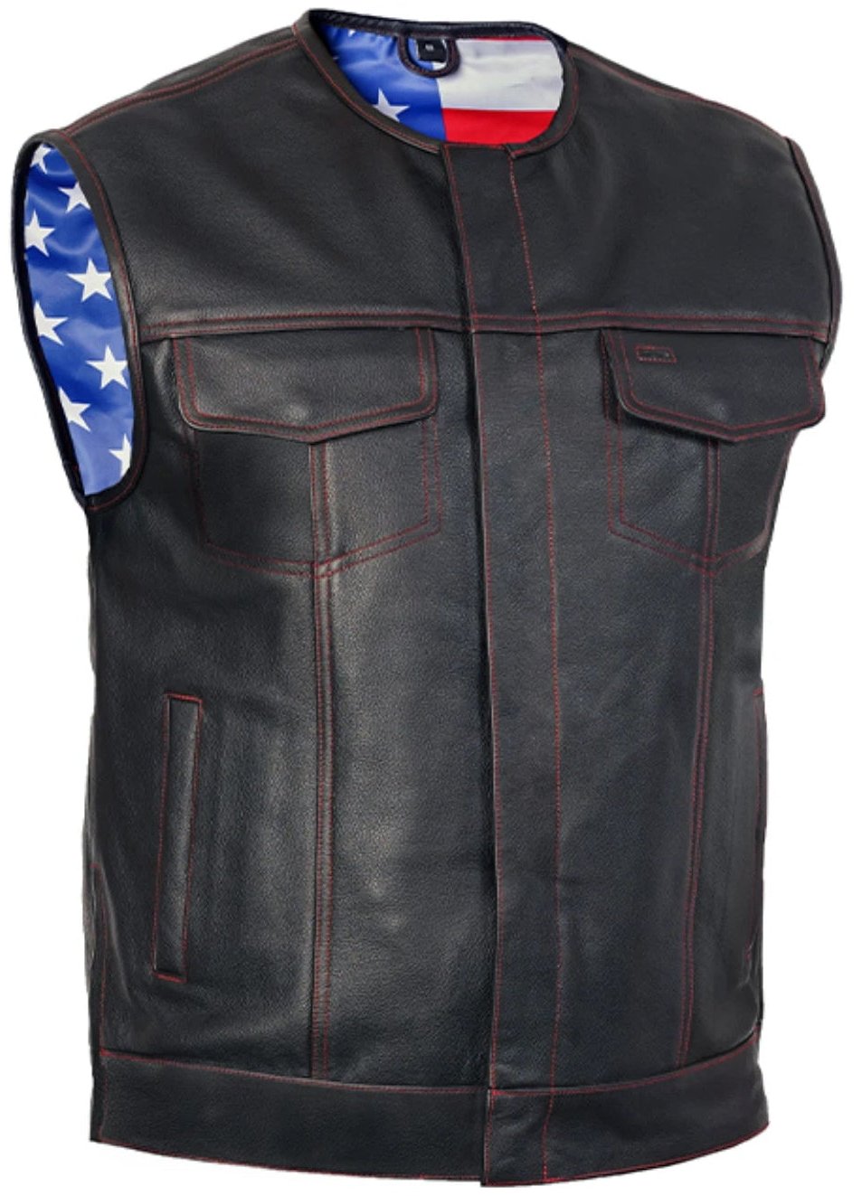 Stitchon Men's Motorcycle Leather Vest