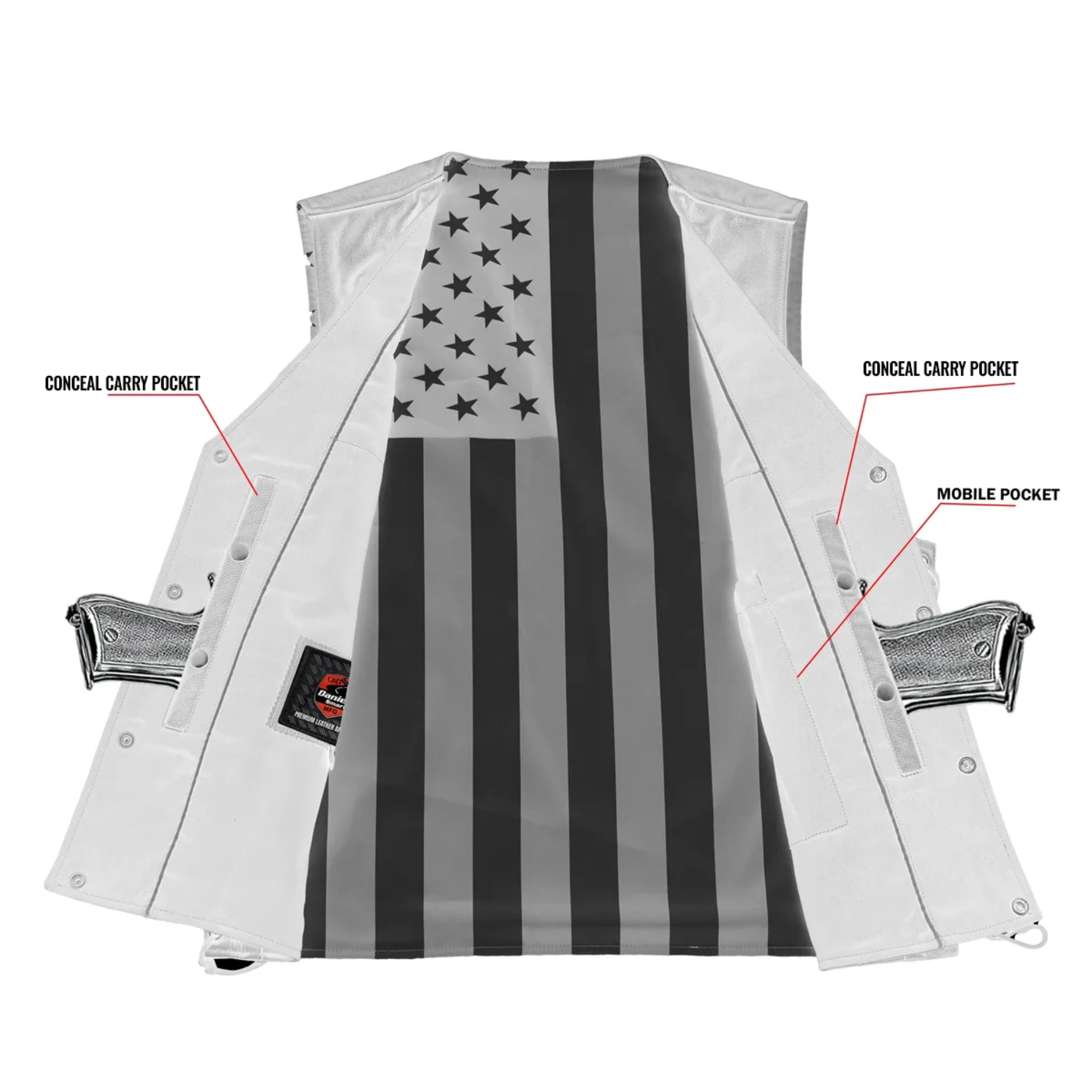 Honor™ Men's Motorcycle Leather Vest