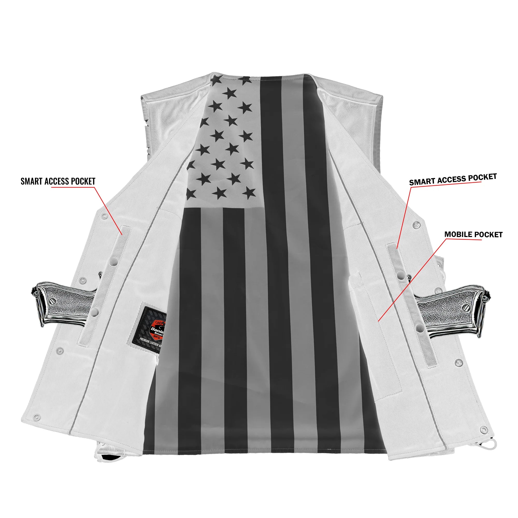Honor™ Men's Motorcycle Leather Vest