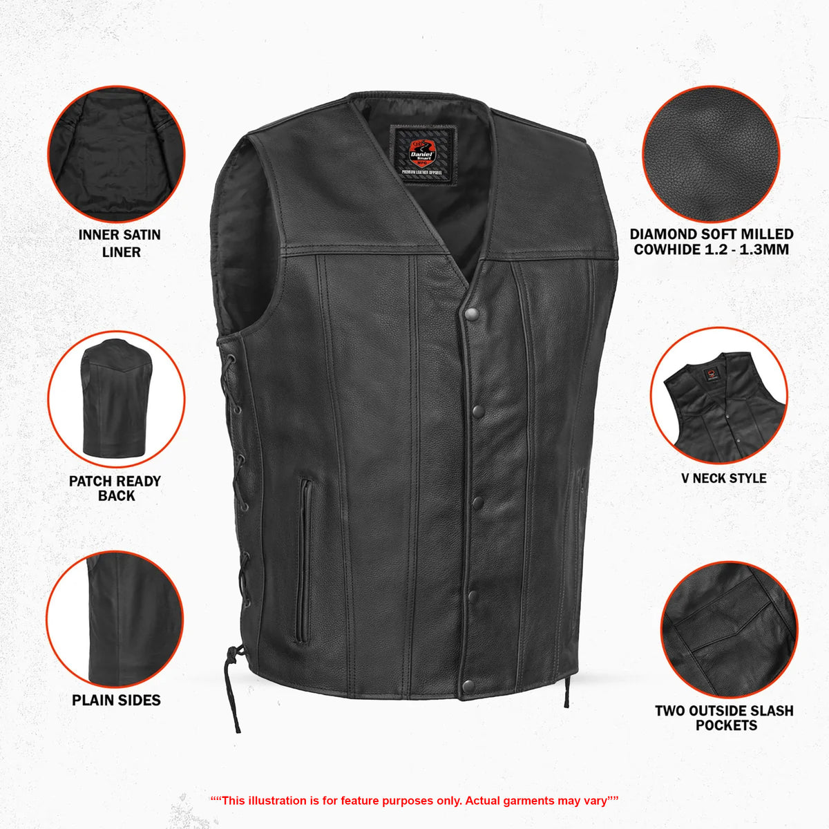 Altura Men's Motorcycle Leather Vest
