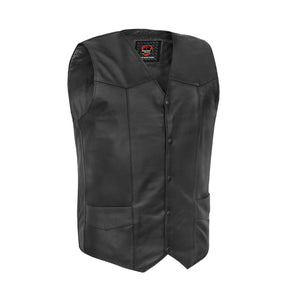 Outlaw Men's Motorcycle Leather Vest
