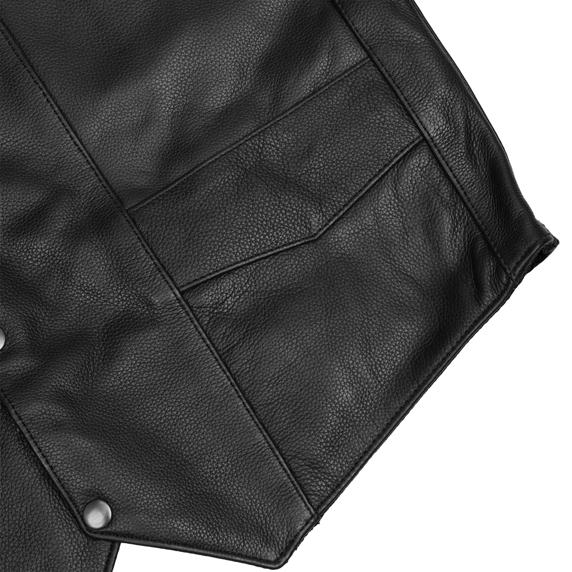 Outlaw Men's Motorcycle Leather Vest