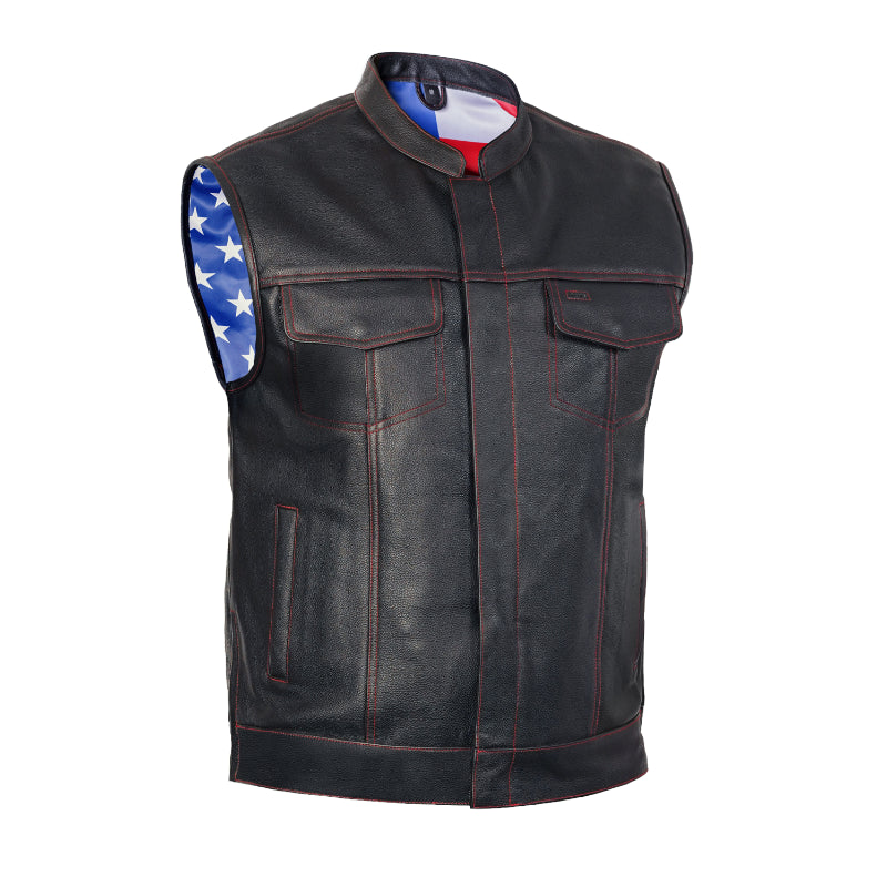 Valor - Men's Motorcycle Leather Vest