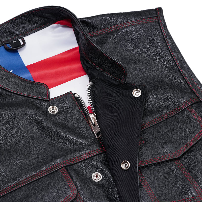 Valor - Men's Motorcycle Leather Vest