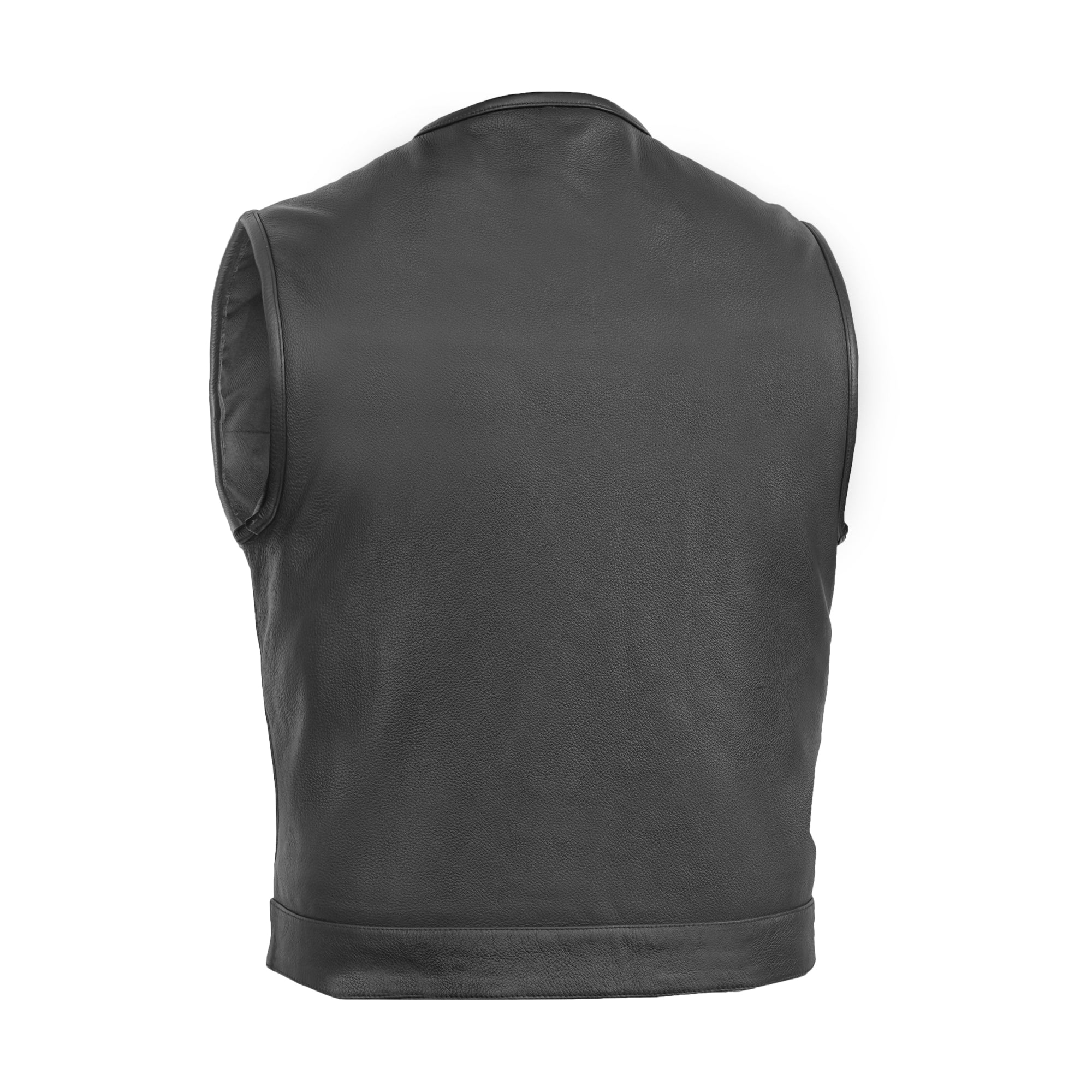 Drop Zone Lowcut Men's Club Style Leather Motorcycle Vest