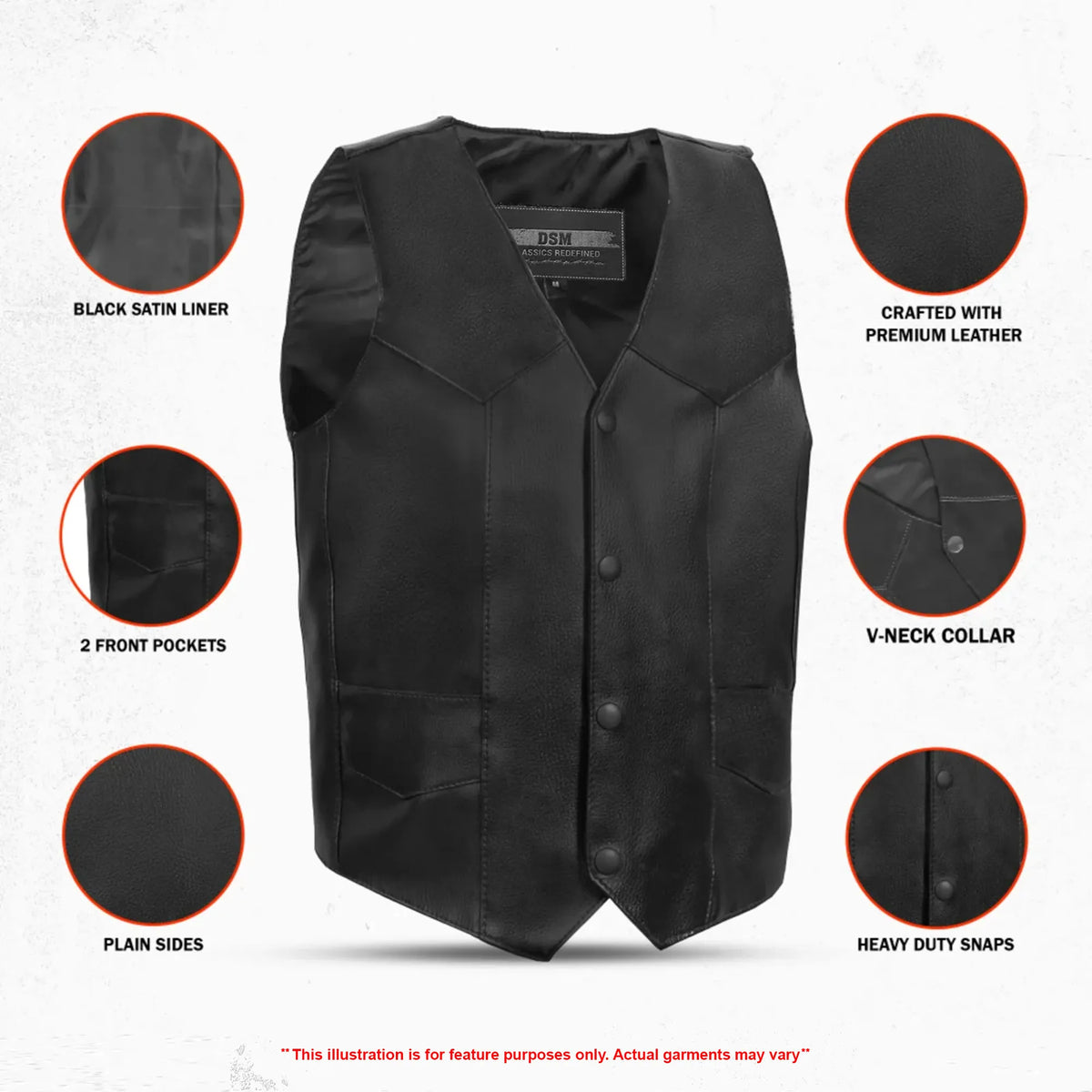 Zane - Kids Leather Vest
