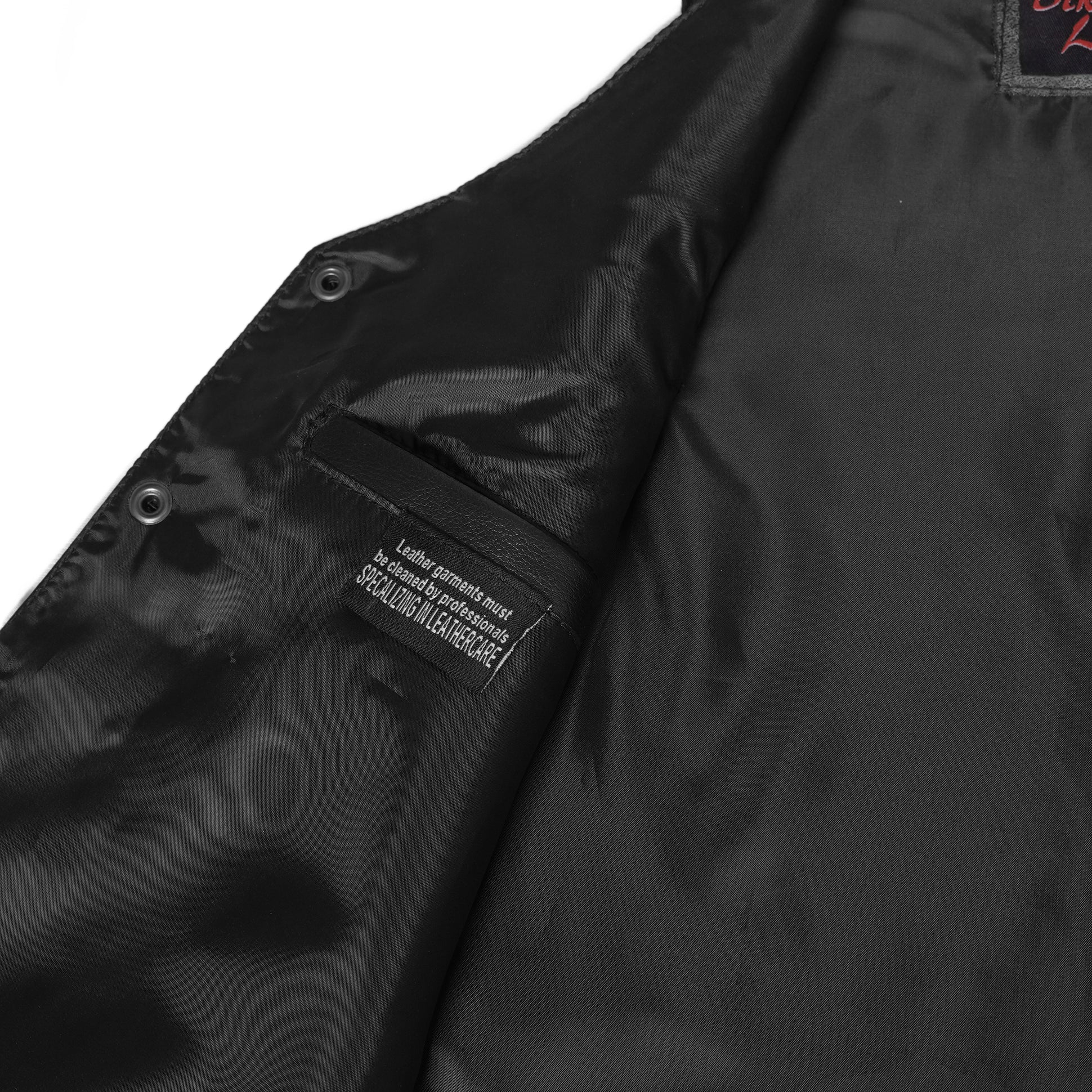 Kids Leather Traditional Style Plain Side Vest