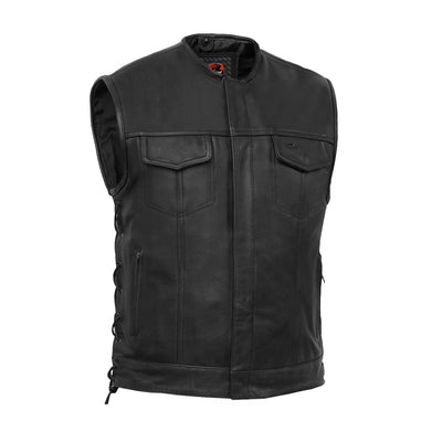 Hawk Men's Motorcycle Leather Vest