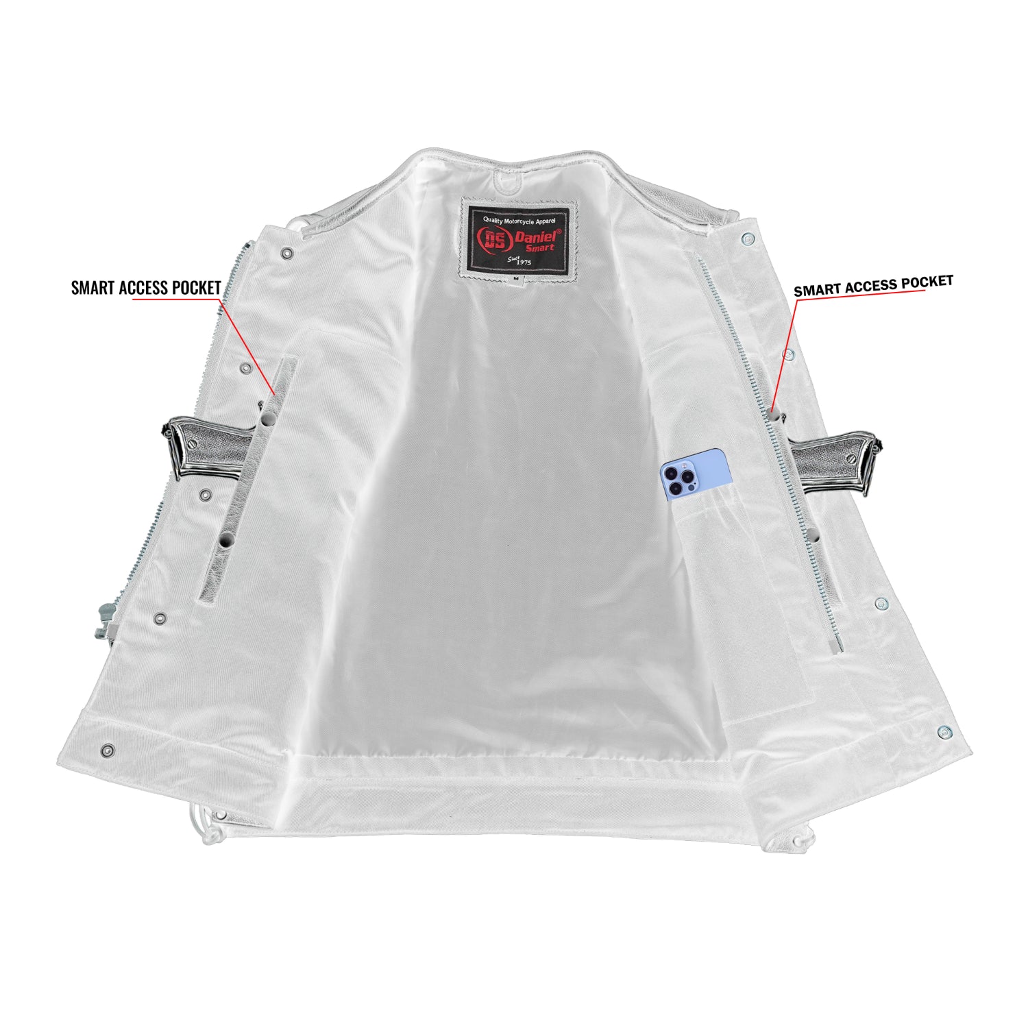 Hawk Men's Motorcycle Leather Vest