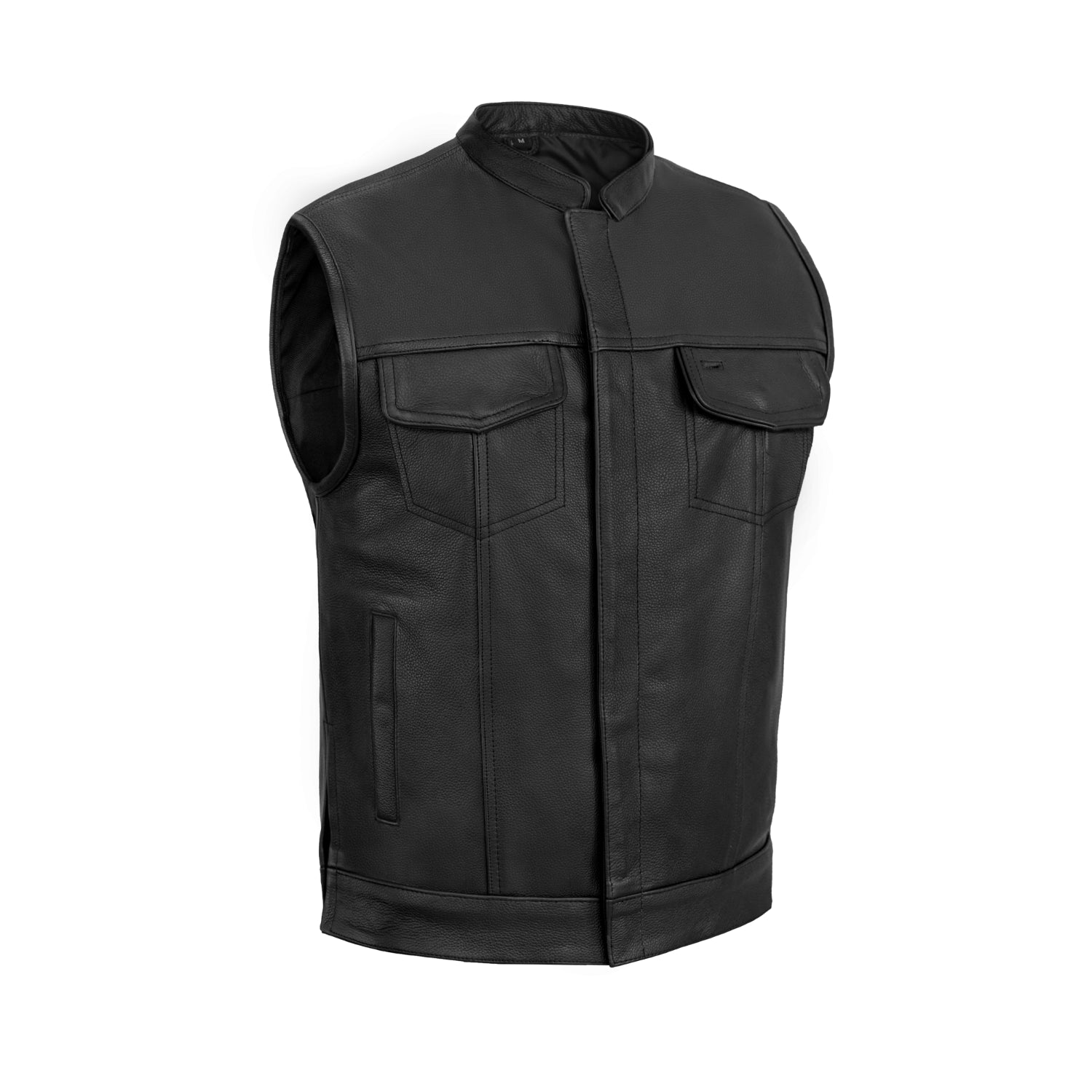 Sideon Men's Motorcycle Leather Vest