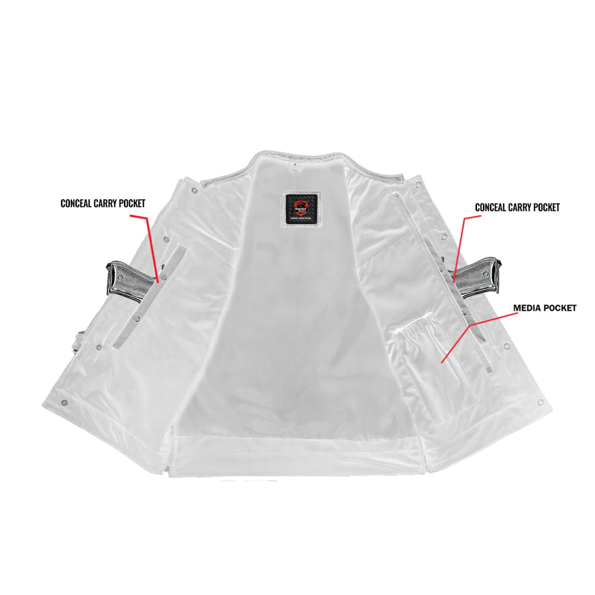 Neo Men's Motorcycle Leather Vest