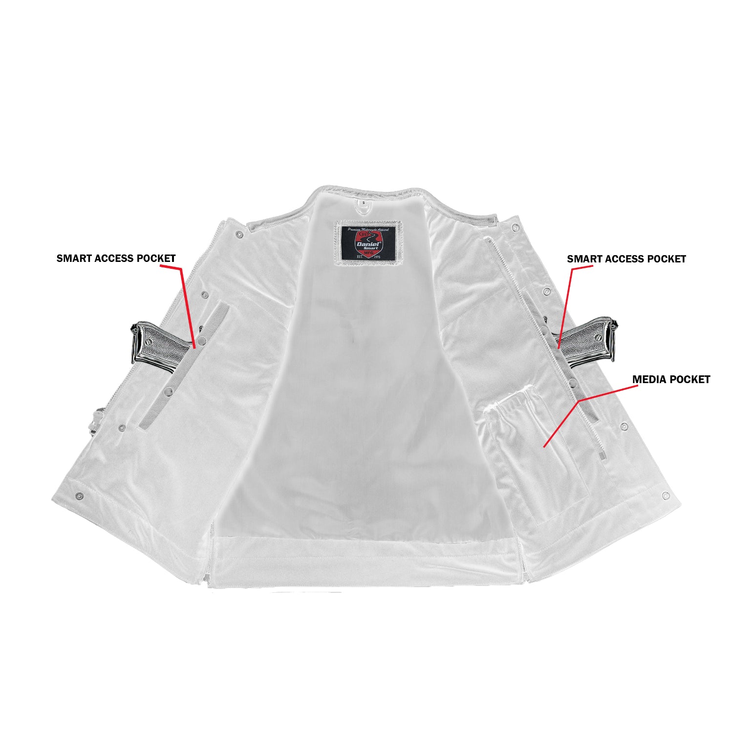 Neo Men's Motorcycle Leather Vest