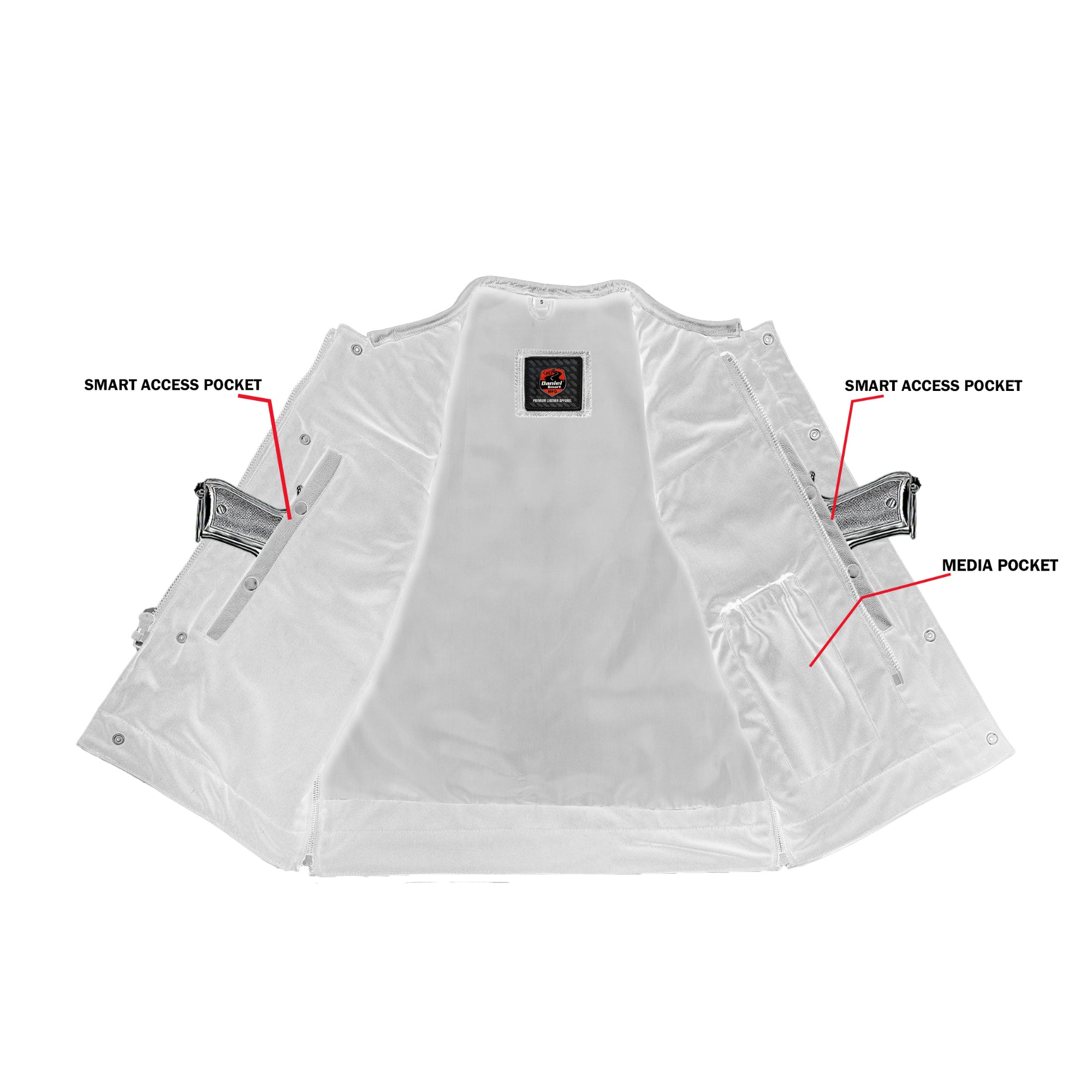 Neo Men's Motorcycle Leather Vest